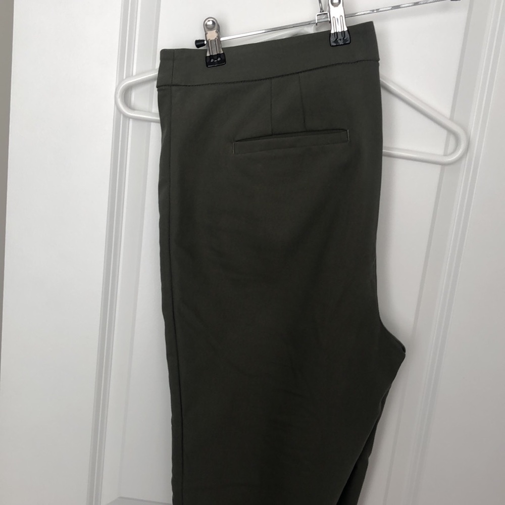 Loft olive green dress pants!! So flattering!